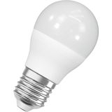 OSRAM LED-Lampen, klassische Miniballform, 60 Watts Ersatz, E27, P-shape, 6500 Kelvin, Kaltes Tageslicht, Matt, single Pack