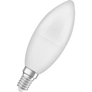 OSRAM LED Star Classic B60 LED-lamp voor basis E14, kaarsvorm, matte look, 806 lumen, koud wit (4000 K), vervanging voor conventionele 60 W lampen, niet dimbaar, 1 verpakking