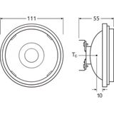 LED Spot - AR111/G53 - Warm Wit - 7.4W - Dimbaar - IP20