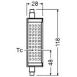 LEDVANCE - LED LINE - R7s 18.2W - Warmwit - 2452lm - LED-lamp