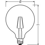 Osram - LED Retrofit Classic Globe - Lamp - E27 - 2,5W - 250lm