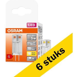 6x Osram G4 LED capsule | SMD | Helder | 2700K | 0.6W (5W)