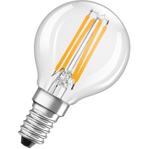 OSRAM SUPERSTAR+ krone filament 40 LED-pære, E14, klassisk pæreform, 2,5W, 470lm, 2700K, varmt hvidt lys, LED filamentamentteknologi, meget lavt energiforbrug, energieffektivitetsklasse B