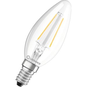 Ledvance Classic LED E14 Kaars Filament Helder 2.5W 250lm - 827 Zeer Warm Wit | Vervangt 25W