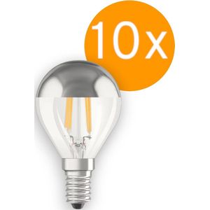 10 stuks Ledvance LED kopspiegellamp zilver E14 4W 350lm 2700K Niet-Dimbaar