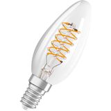 OSRAM Vintage 1906® kerte filament LED-pære, E14, klar, 4,8W, 470lm, 2700K, varmt hvidt lys, dæmpbar, ny ultraslank glødetråd, meget lavt energiforbrug, lang levetid