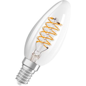 OSRAM Vintage 1906® kerte filament LED-pære, E14, klar, 4,8W, 470lm, 2700K, varmt hvidt lys, dæmpbar, ny ultraslank glødetråd, meget lavt energiforbrug, lang levetid