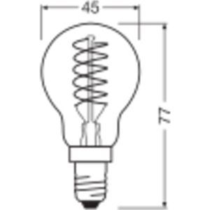 Ledvance - LED Druppellamp E14 - Warm Wit - Dimbaar - Helder Glas