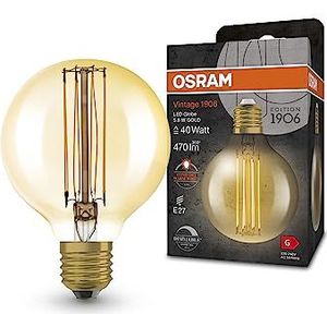 Osram LED lamp E27 | Globe G80 | Vintage 1906 | Goud | 2200K | Dimbaar | 5.8W (40W)