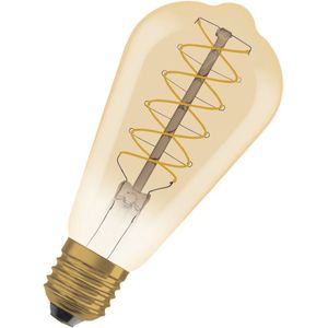 OSRAM Dimmbare LED-Lampen, Vintage-Edition, 37 Watts Ersatz, E27, G95-shape, 2200 Kelvin, Warm Comfort Light, Klares Glas, single Pack