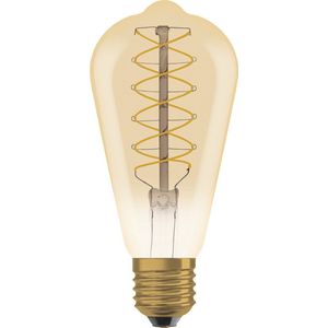 Ledvance - Vintage 1906 LED - E27 Peer - Goud - Dimbaar - 7W - 600lm - 822 Zeer Warm Wit