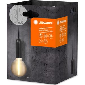 LEDVANCE Vintage 1906® hanglamp ROND E27, zwart