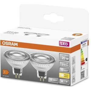 OSRAM Lagere volt-geleide reflectorlampen MR16 met retrofit socket. Producteigenschappen: LED -alternatief voor Niedervolthalogene lampen, 2-pack