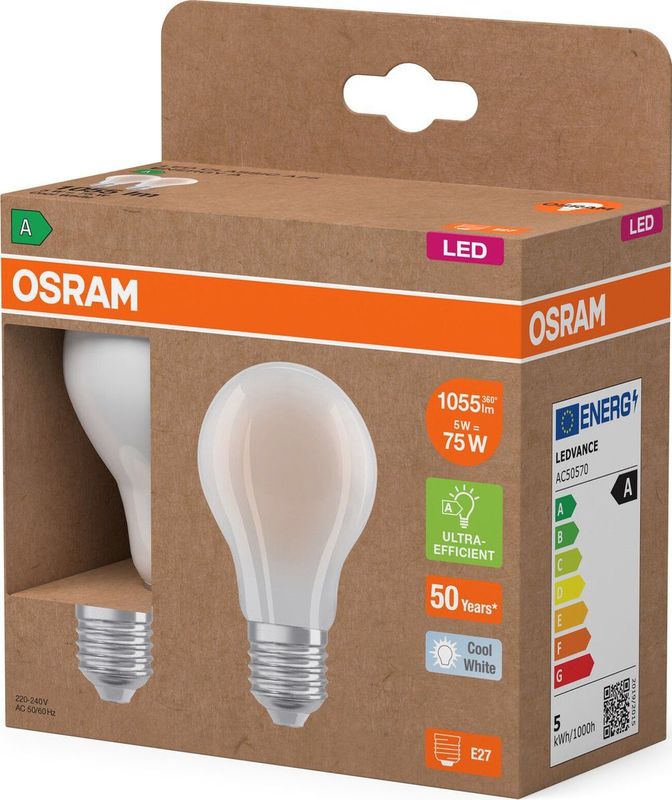 Osram - LED-lamp - Koudwit - 5 Watt - 1055 Lumen