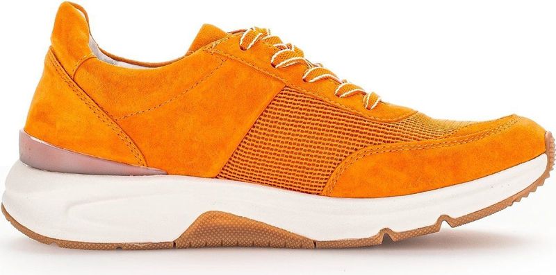 Gabor - Rollingsoft Sensitive - Dames Rollende Wandelsneaker - Oranje - Flexibel Zooldesign