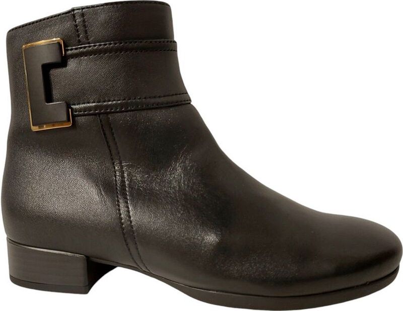 Gabor 712 Enkellaarsjes - Enkelboots met rits - Dames - Zwart - Maat 35