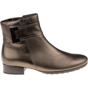 Gabor - 712 - Enkellaarsjes - Brons - Lakleer - Blokhak 3 cm