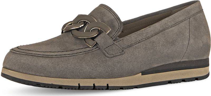 Gabor - Instapper - Taupe - Nubuck - Uitneembaar Voetbed