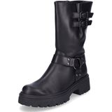 Gabor - Bikerboots - Zwart - Glad Leer - Fleece Voering - Blokhak