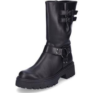 Gabor - Bikerboots - Zwart - Glad Leer - Fleece Voering - Blokhak