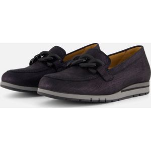 Gabor Loafers - Blauw Leer met Metallic Glans