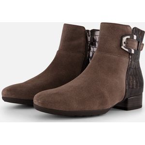 Gabor - 714.1 - Enkellaarsjes - Bruin - Suède met Panterprint