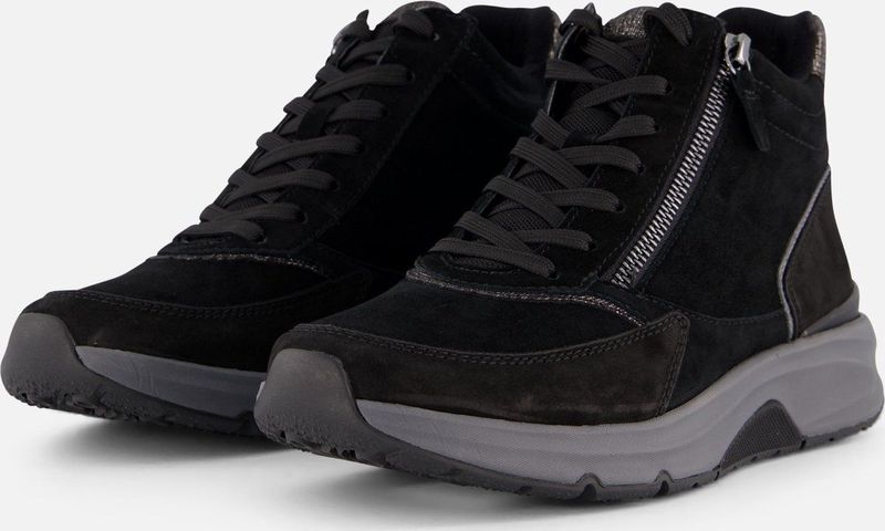 Gabor Rollingsoft Veterboots - Zwart Suede