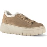 Sneakers - Effen - Leer/Suède - Vetering met 6 Gaten - Middelhoge Hak