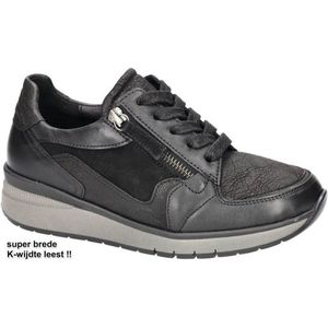 Gabor - Schoenen - Dames - Zwart - Leer - Comfortabele Sneakers