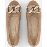 Ballerina - Effen - Leer/Suède - Platte Hak - Slip-On