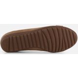 Ballerina - Effen - Leer/Suède - Platte Hak - Slip-On