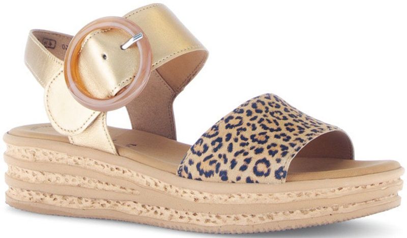 Gabor - 64.550.32 - Sandalen - Goud - Leopard/Satin Metallic