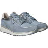 Gabor Sneakers - Blauw - Textiel - Comfort Fit - Vetersluiting met Ritssluiting