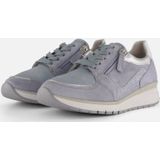 Gabor Sneakers - Blauw - Textiel - Comfort Fit - Vetersluiting met Ritssluiting