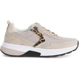 Gabor - Rollingsoft Sneaker - Beige Print - Leer/Textiel