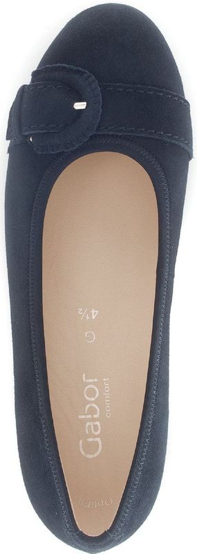 Ballerina - Effen - Leer/Suède - Platte Hak - Flexibele Zool