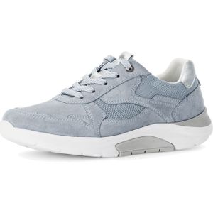 Gabor - Rollingsoft - Dames Sneaker - Licht Blauw - Suède/Textiel