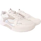 Gabor - Rollingsoft Sneaker - Wit Zilver - Gladleer - Textiel