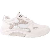Gabor - Rollingsoft Sneaker - Wit Zilver - Gladleer - Textiel