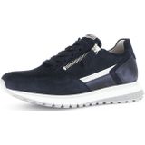 Gabor - Blauwe Leren Schoenen - Casual - Rits - Rubber Zool