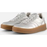 Gabor - Florence - Sneakers - Zilverkleur/Wit - Metallic - Vetersluiting