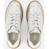 Gabor - Florence - Sneakers - Zilverkleur/Wit - Metallic - Vetersluiting