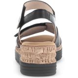 Gabor - Sandalen - Zwart - Suede - Klittenbandsluiting
