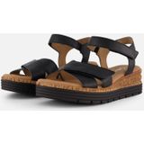 Gabor - Sandalen - Zwart - Suede - Klittenbandsluiting