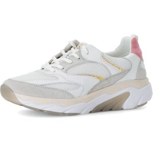 Gabor - 66.936.51 - Sneakers - Wit - Suède - Binnenvoering Leer - Zool Rubber