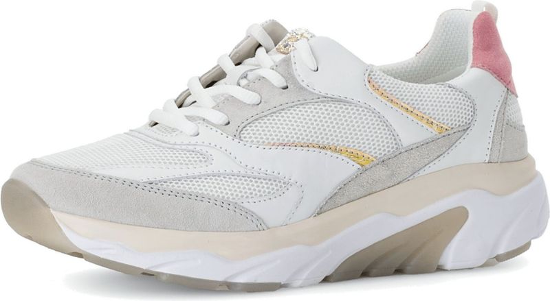 Gabor - Rollingsoft Sneakers - Kleur Weiss/White/Pink