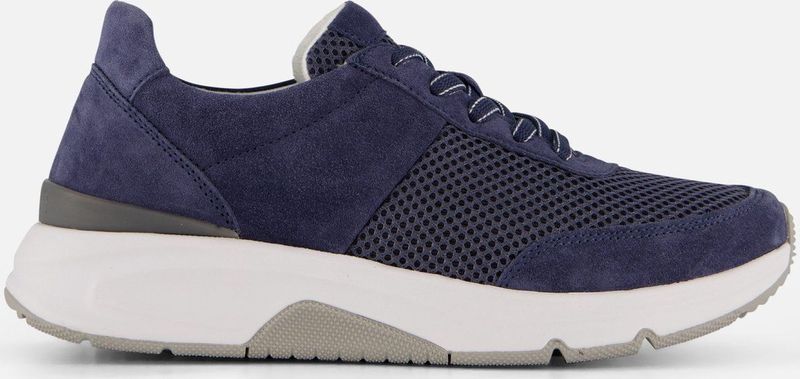 Gabor - Veterschoenen - Blauw - Textiel - Rolling Soft
