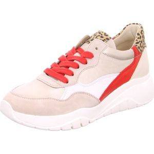 Gabor - Sneaker - Beige Goud Rood Combi - Uitneembaar Voetbed