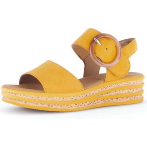 Gabor - Sandalen - Geel - Leer - Comfortabel en Verstelbaar
