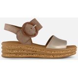 Gabor - Sleehaksandaaltjes - Zomerschoen - Lichtbeige/Goudkleur - Metallic